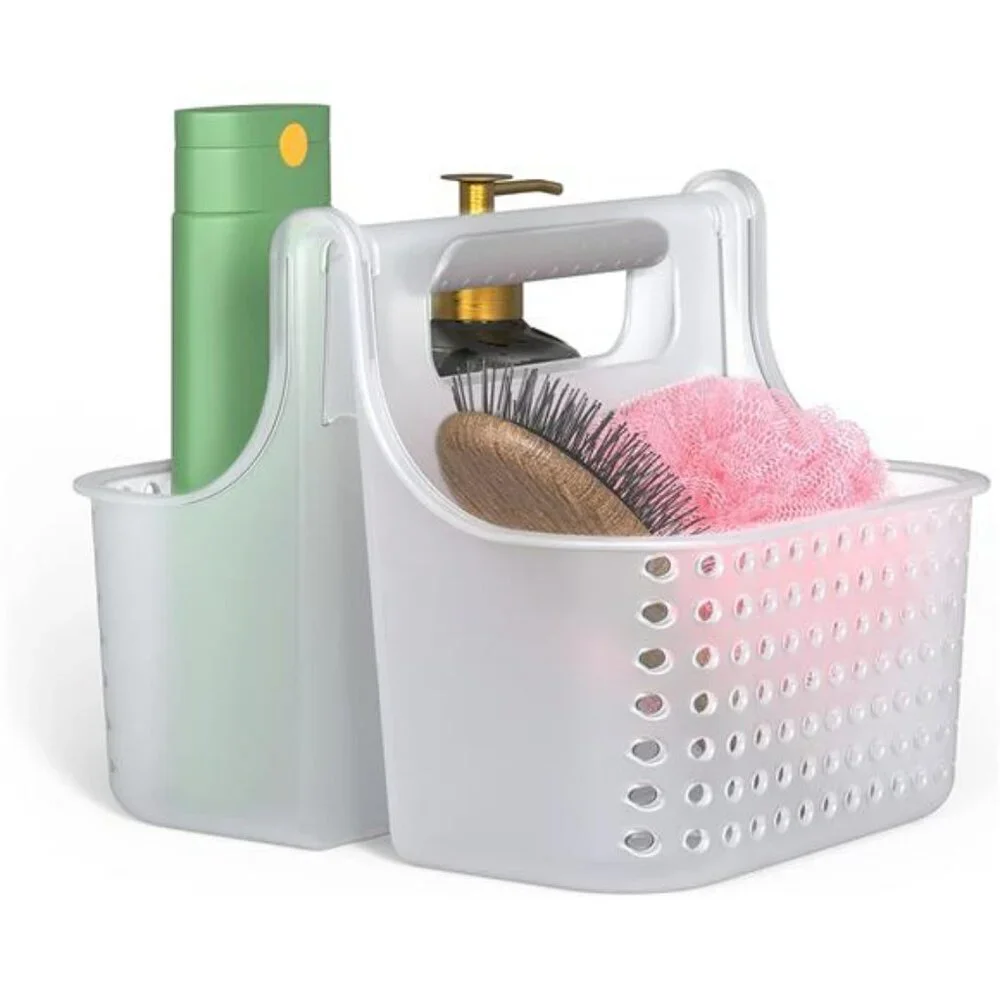 Portable Plastic Shower Caddy Bathroom Organizer Basket Tote for Dorm College